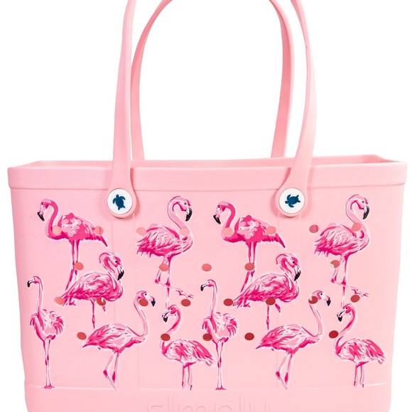 Simply Southern Large Flamingo Tote NWT - Picture 1 of 1